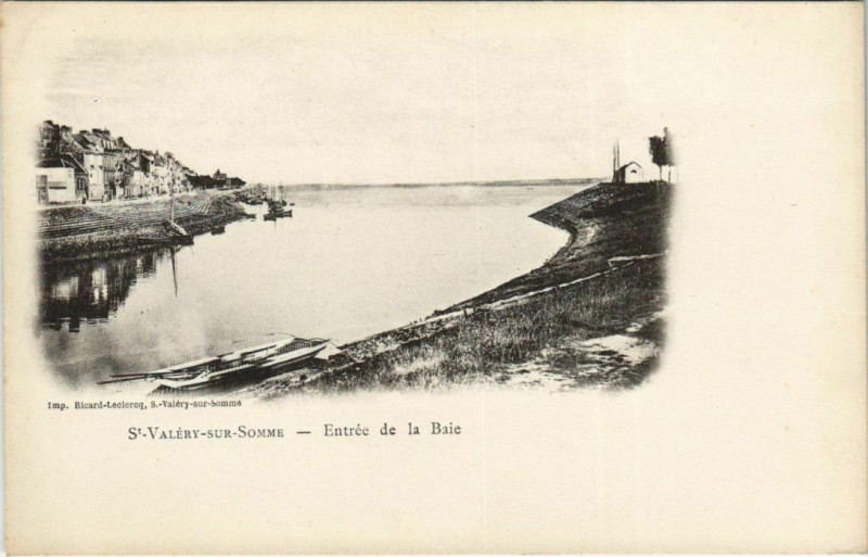 Carte postale ancienne Saint-Valery-sur-Somme Entrée de la Baie à Saint-Valery-sur-Somme