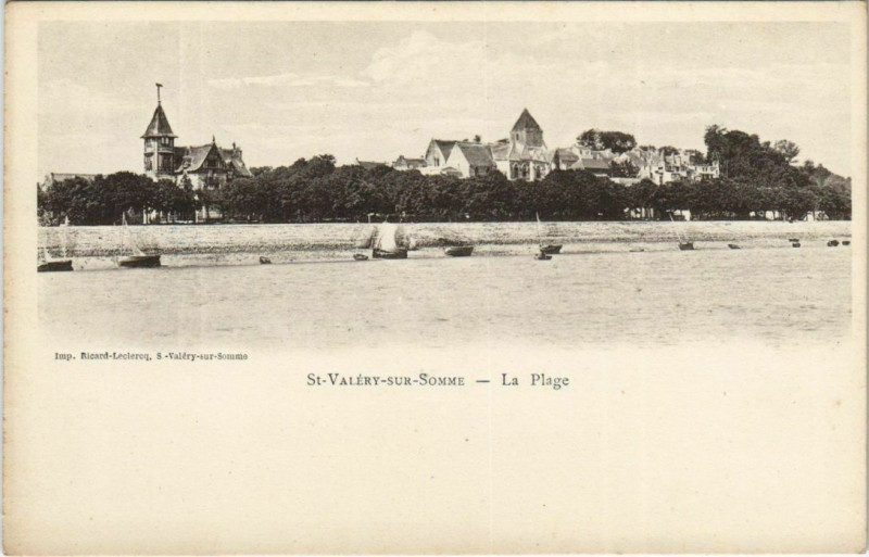 Carte postale ancienne Saint-Valery-sur-Somme La Plage à Saint-Valery-sur-Somme