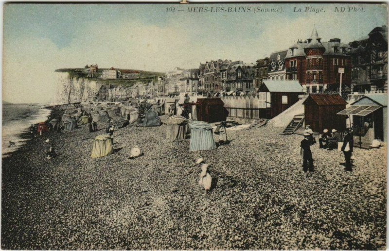 Carte postale ancienne Mers-les-Bains La Plage à Mers-les-Bains