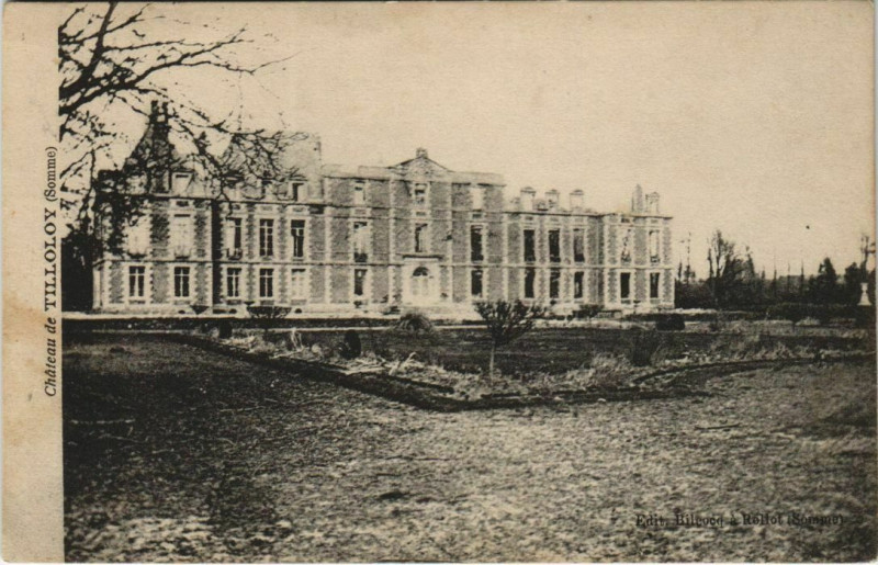 Carte postale ancienne Guerre Military Tilloloy le Chateau à Tilloloy