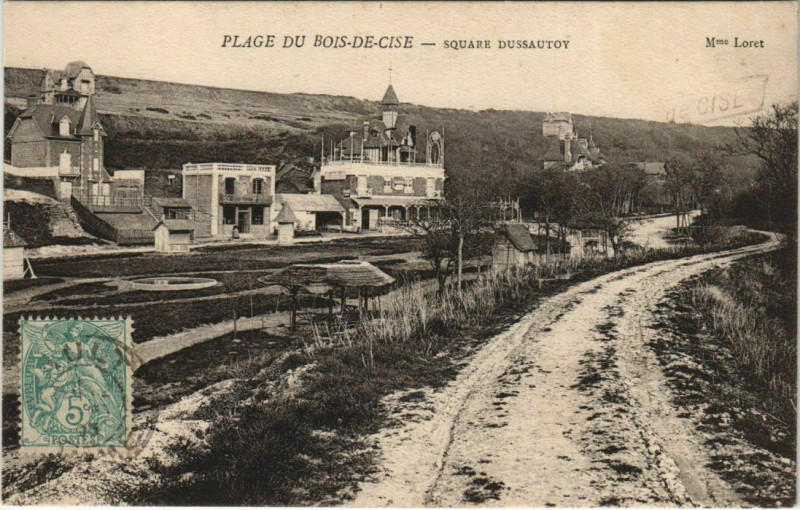 Carte postale ancienne Plage du Bois-de-Cise Square Dussautoy à Y