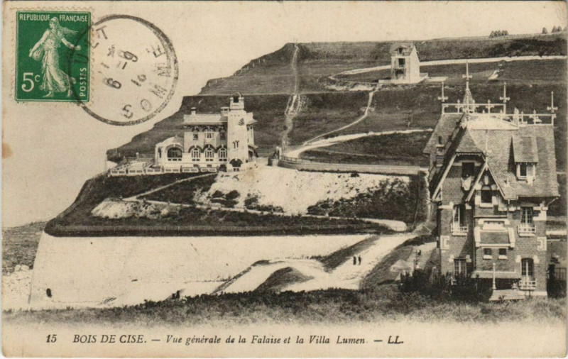 Carte postale ancienne Bois-de-Cise Vue générale de la Falaise