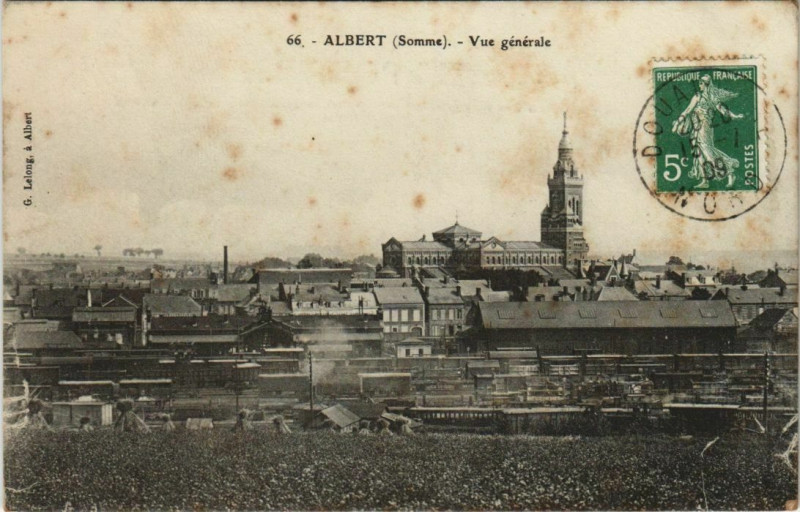 Carte postale ancienne Albert Vue générale à Albert
