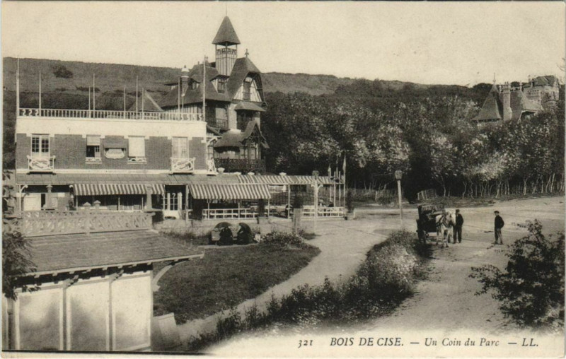 Carte postale ancienne Bois-de-Cise un coin du Parc