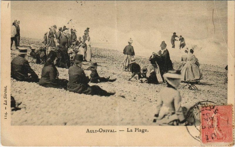 Carte postale ancienne Ault La Plage à Ault