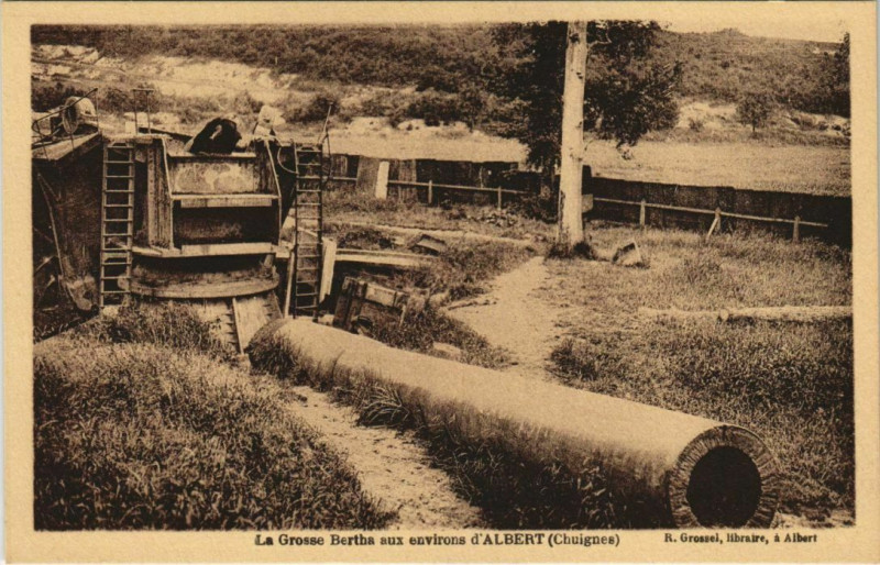 Carte postale ancienne Env. De Albert La Grosse Bertha Chuignes à Albert