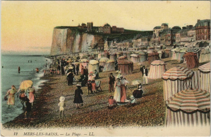 Carte postale ancienne Mers-les-Bains La Plage à Mers-les-Bains