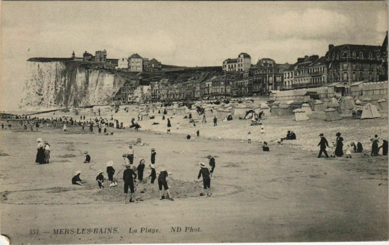 Carte postale ancienne Mers-les-Bains La Plage à Mers-les-Bains