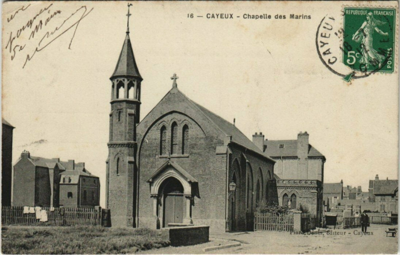 Carte postale ancienne Cayeux - Chapelle des Marins à Y