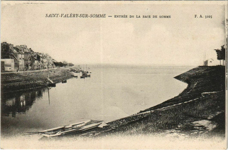 Carte postale ancienne Saint-Valery-sur-Somme Entrée de la Baie de Somme à Saint-Valery-sur-Somme