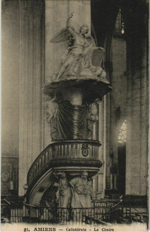 Carte postale ancienne Amiens La Cathédrale La Chaire à Amiens