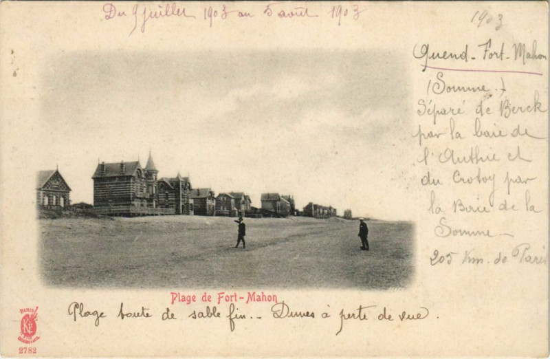 Carte postale ancienne Fort-Mahon Plage à Fort-Mahon-Plage