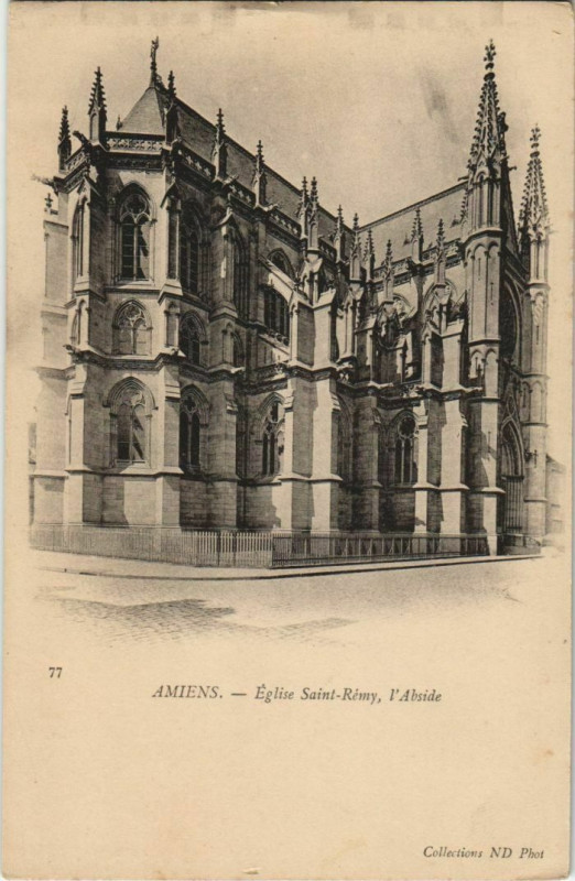 Carte postale ancienne Amiens Eglise Saint-Rémy Abside à Amiens