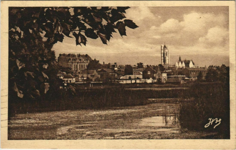 Carte postale ancienne Peronne Vue générale à Péronne