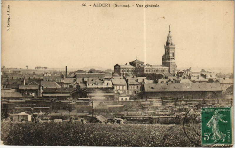 Carte postale ancienne Albert Vue générale à Albert