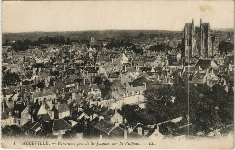 Carte postale ancienne Abbeville Panorama à Abbeville