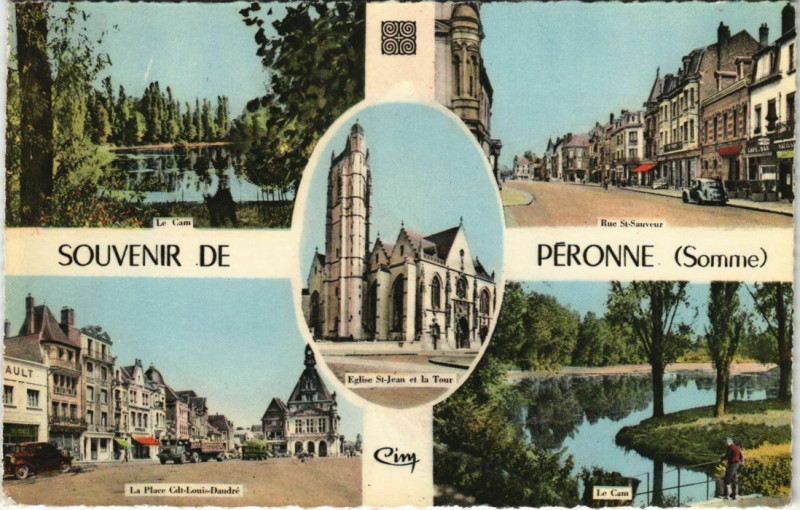 Carte postale ancienne Souvenir de Peronne à Péronne