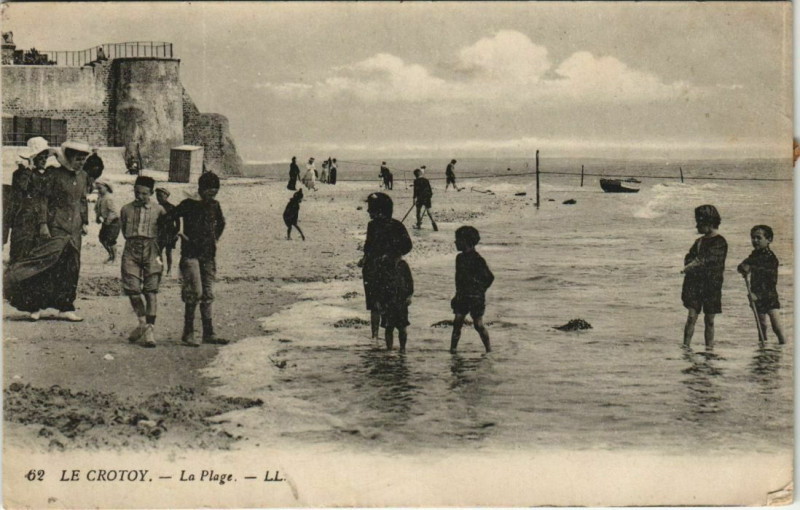 Carte postale ancienne Le Crotoy La Plage au Crotoy
