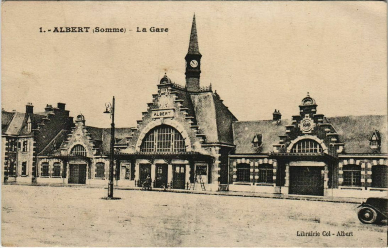 Carte postale ancienne Albert La Gare à Albert