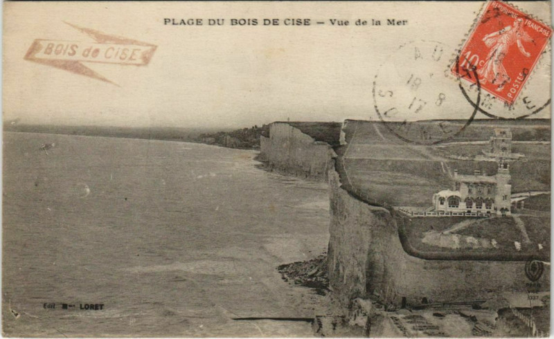 Carte postale ancienne Plage du Bois-de-Cise Vue de la Mer