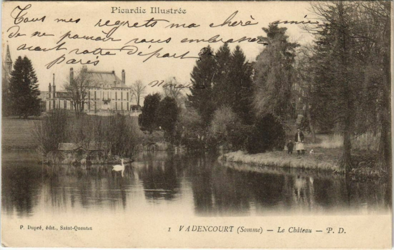 Carte postale ancienne Vadencourt Le Chateau à Vadencourt