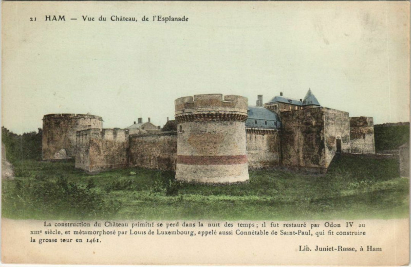 Carte postale ancienne Ham Le Chateau à Ham