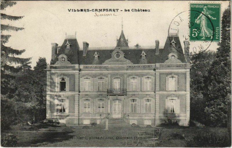 Carte postale ancienne Villers-Campsart Le Chateau à Villers-Campsart