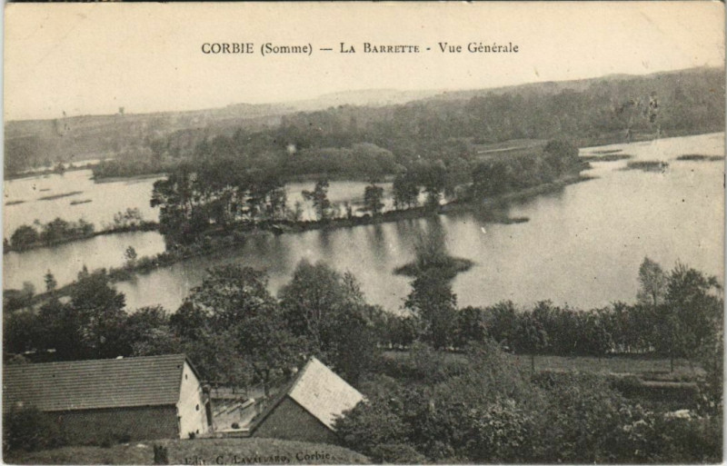 Carte postale ancienne Corbie La Barrette vue générale à Corbie