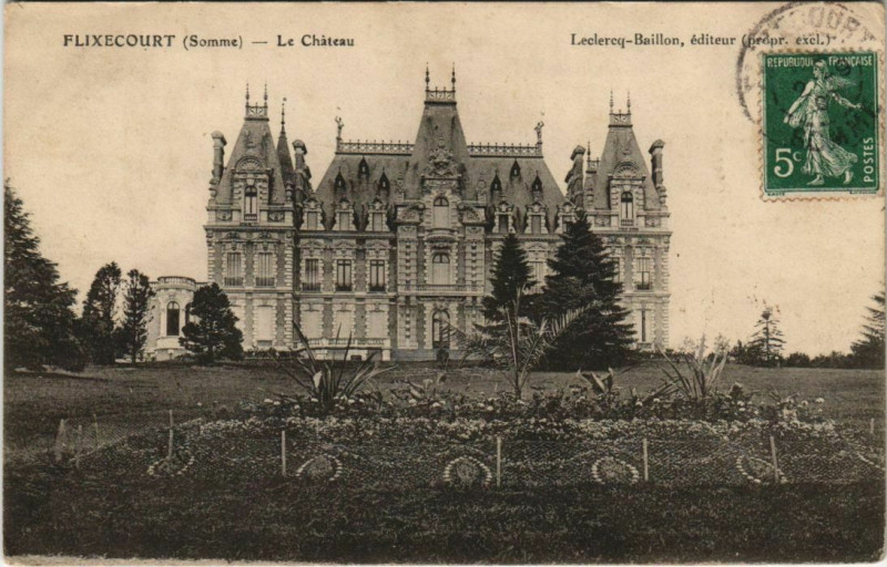 Carte postale ancienne Flixecourt Le Chateau à Flixecourt