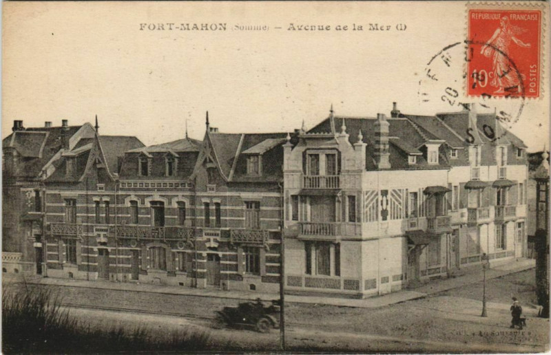Carte postale ancienne Fort-Mahon Avenue de la Mer