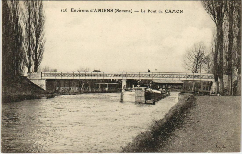 Carte postale ancienne Camon Le Pont à Camon