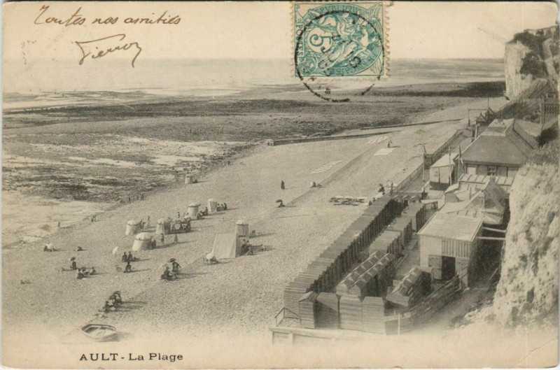 Carte postale ancienne Ault La Plage à Ault
