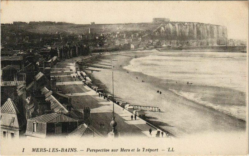 Carte postale ancienne Mers-les-Bains Perspective à Mers-les-Bains