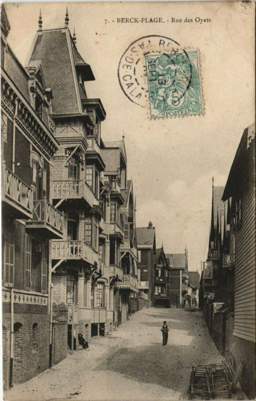 Carte postale ancienne Berck-Plage - Rue des Oyats à Berck