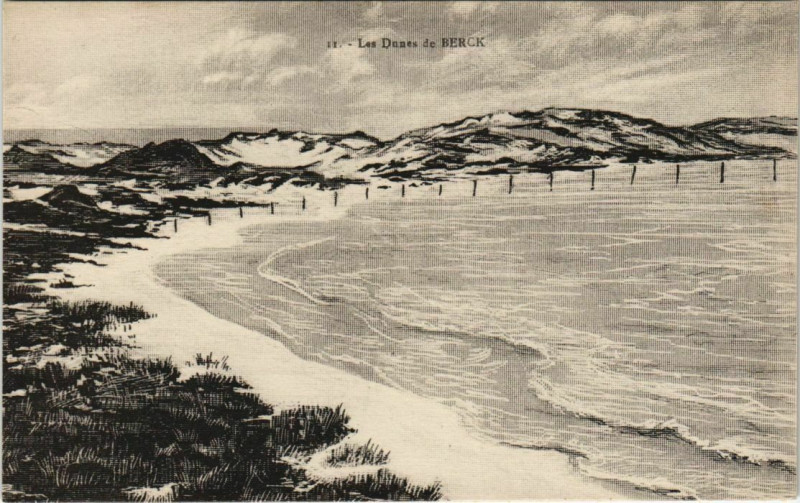 Carte postale ancienne Berck-Plage - Les Dunes de Berck à Berck