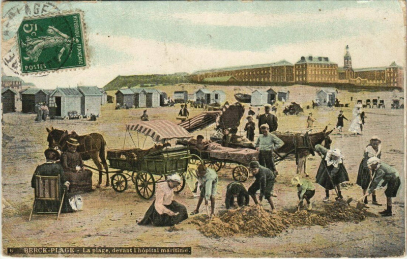Carte postale ancienne Berck-Plage La Plage à Berck