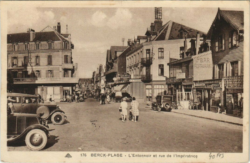 Carte postale ancienne Berck-Plage Entonnoir à Berck