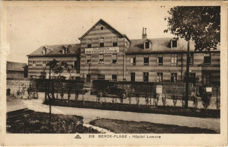 Carte postale ancienne Berck-Plage Hopital Lemaire à Berck