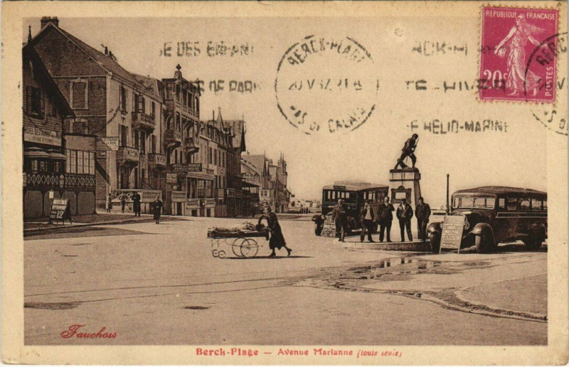 Carte postale ancienne Berck-Plage Avenue Marianne à Berck