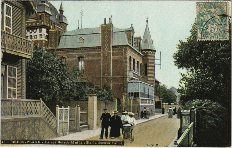 Carte postale ancienne Berck-Plage Rue Rotschild à Berck