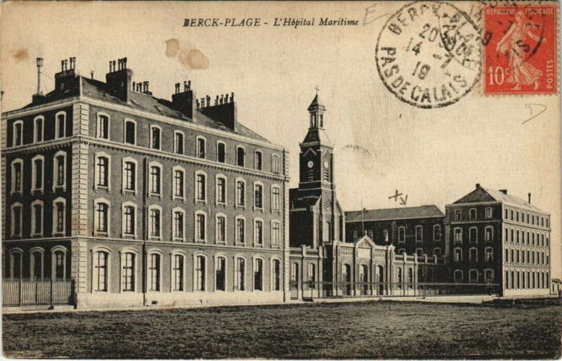 Carte postale ancienne Berck-Plage Hopital Maritime à Berck