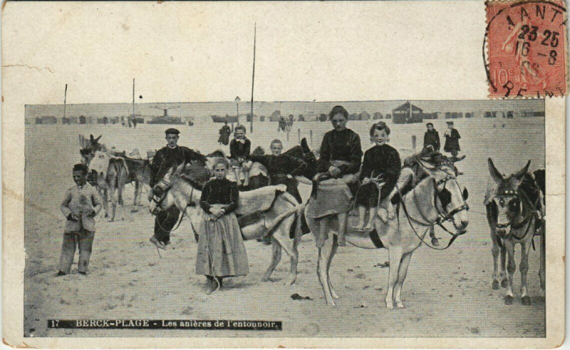 Carte postale ancienne Berck-Plage les asnieres à Berck