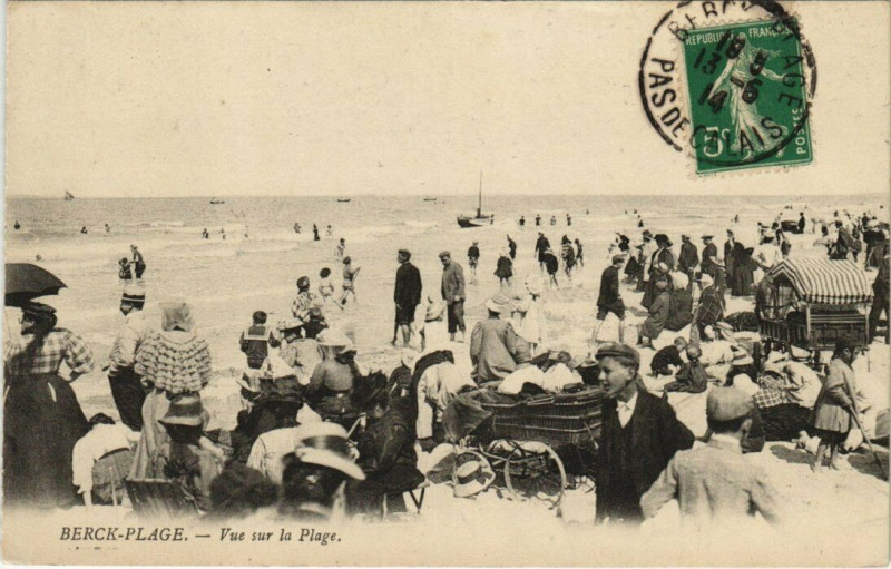 Carte postale ancienne Berck-Plage La Plage à Berck