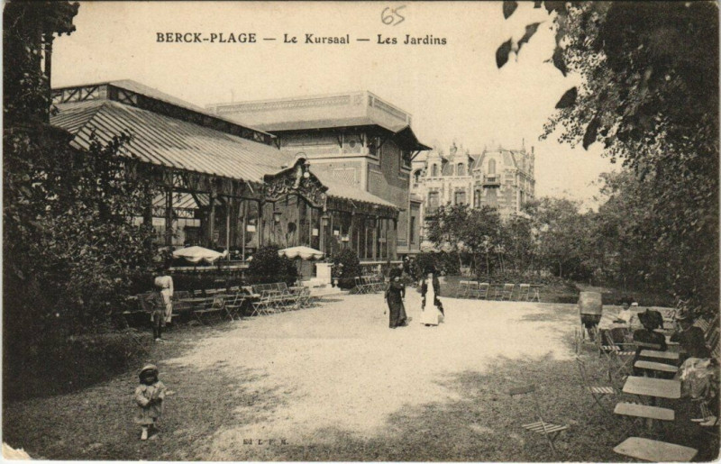 Carte postale ancienne Berck-Plage Le Kursaal Les Jardins à Berck
