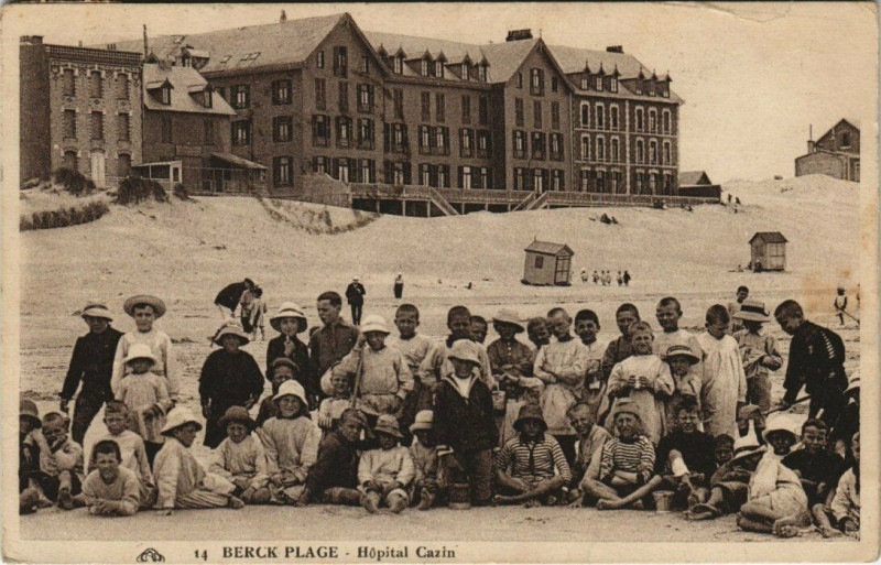 Carte postale ancienne Berck-Plage Hopital Cazin-Perrochaud à Berck