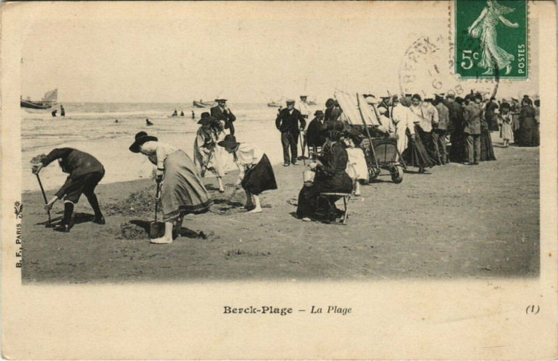 Carte postale ancienne Berck-Plage La Plage à Berck