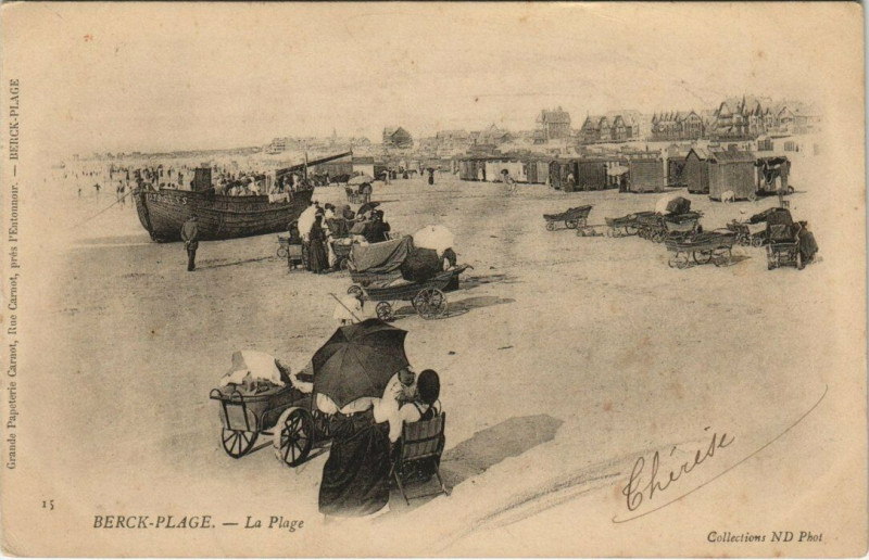 Carte postale ancienne Berck-Plage La Plage à Berck
