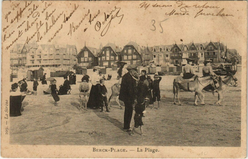 Carte postale ancienne Berck-Plage La Plage à Berck