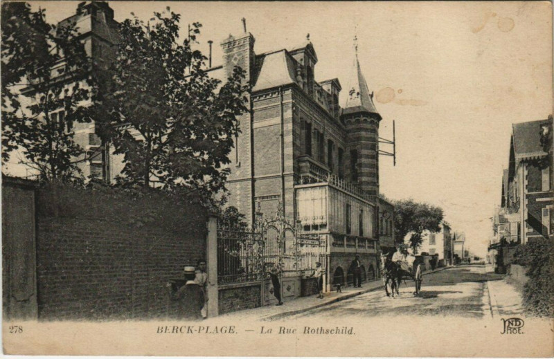 Carte postale ancienne Berck-Plage Rue Rotschild à Berck