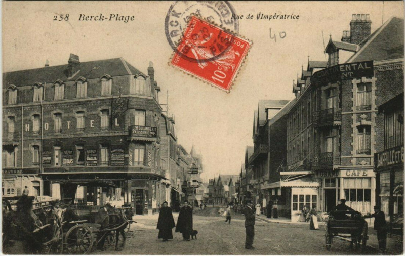 Carte postale ancienne Rue de l'Impératrice à Berck
